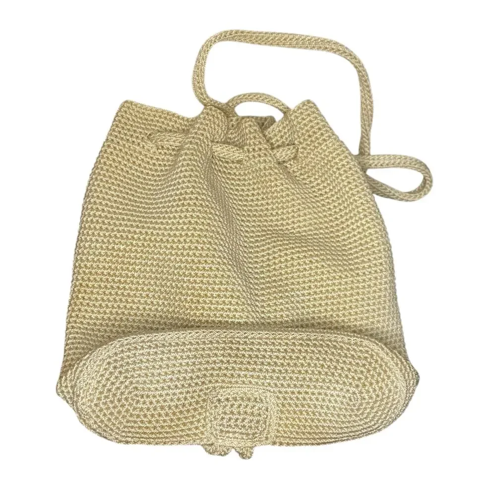 The Sak Creamy White Crochet Knitted Backpack